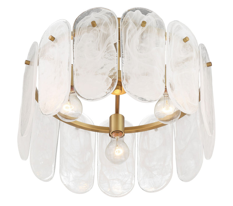 Minka-Lavery 2596-732 Three Light Semi Flush Mount, Legacy Brass