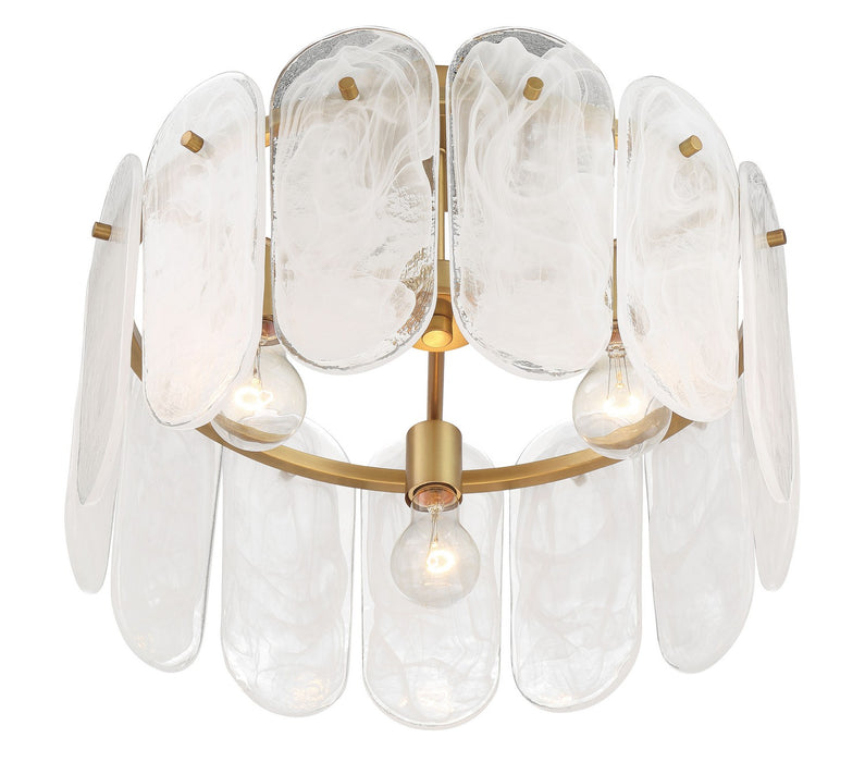 Minka-Lavery 2596-732 Three Light Semi Flush Mount, Legacy Brass