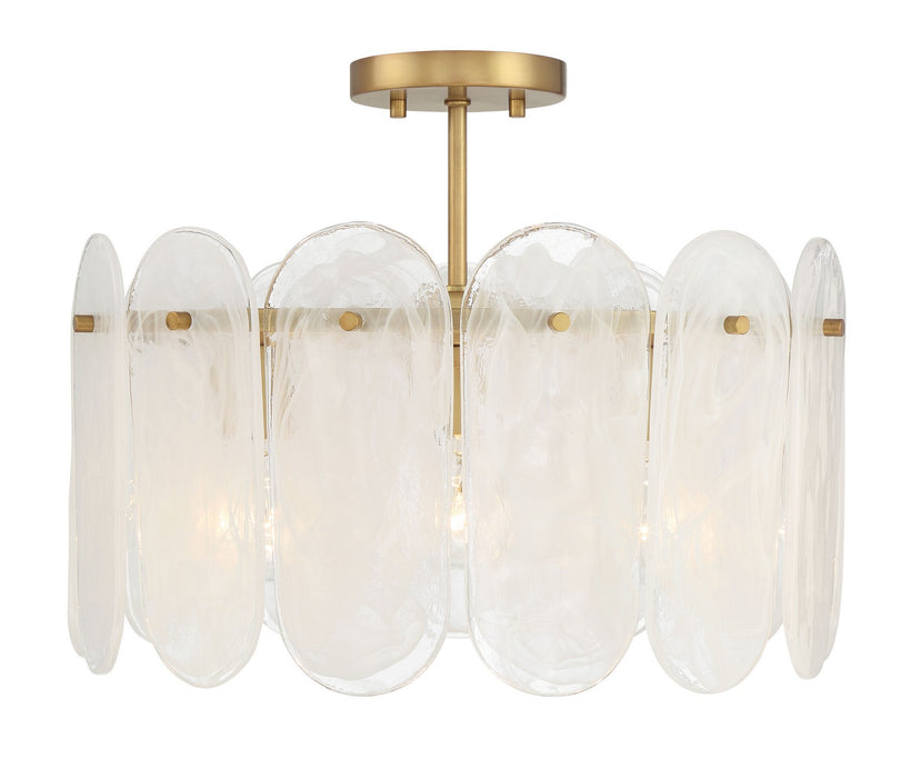 Minka-Lavery 2596-732 Three Light Semi Flush Mount, Legacy Brass