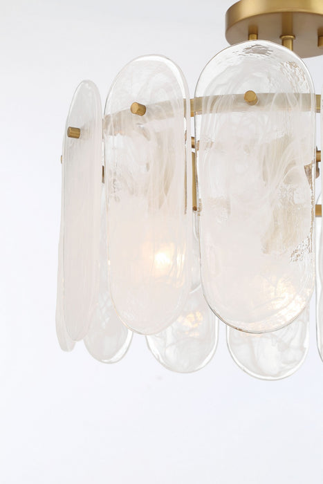 Minka-Lavery 2596-732 Three Light Semi Flush Mount, Legacy Brass