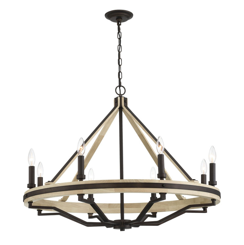Minka-Lavery 2628-860 Eight Light Chandelier, Dark Bronze (Open Box - Final Sale)