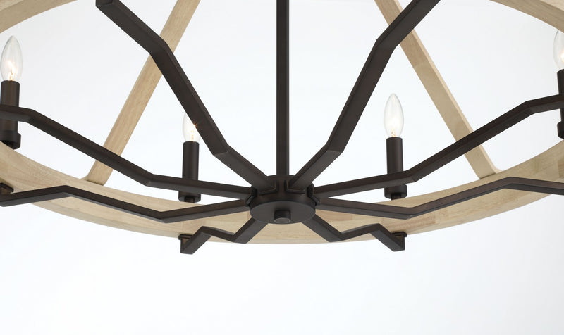 Minka-Lavery 2628-860 Eight Light Chandelier, Dark Bronze