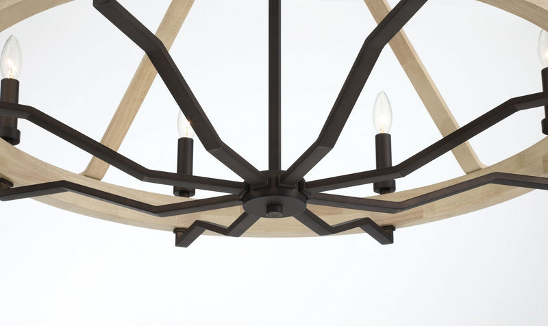 Minka-Lavery 2628-860 Eight Light Chandelier, Dark Bronze (Open Box - Final Sale)