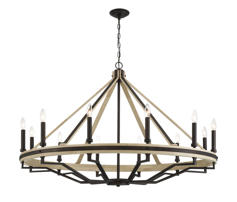 Minka-Lavery 2629-860 12 Light Chandelier, Dark Bronze