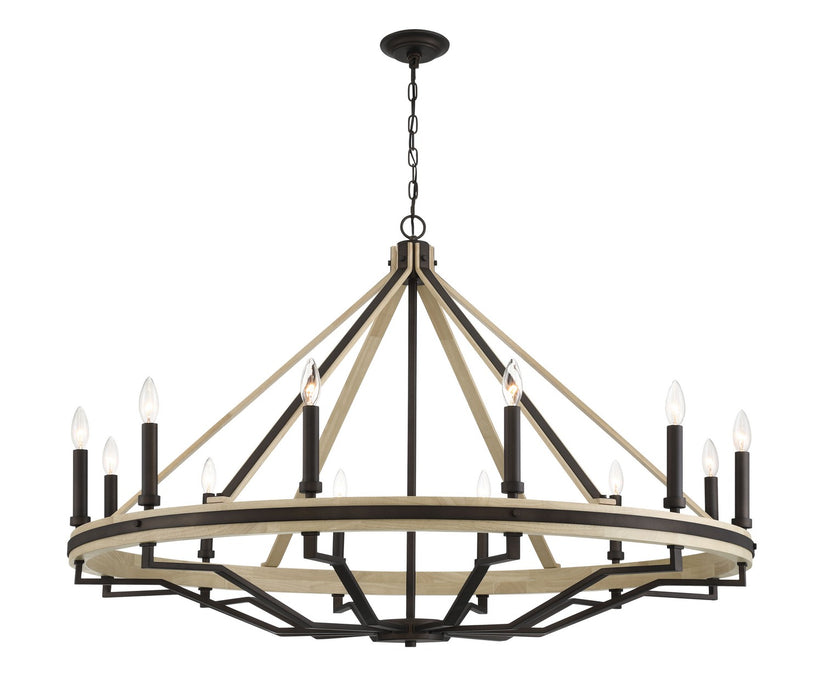 Minka-Lavery 2629-860 12 Light Chandelier, Dark Bronze