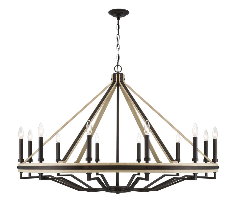 Minka-Lavery 2629-860 12 Light Chandelier, Dark Bronze