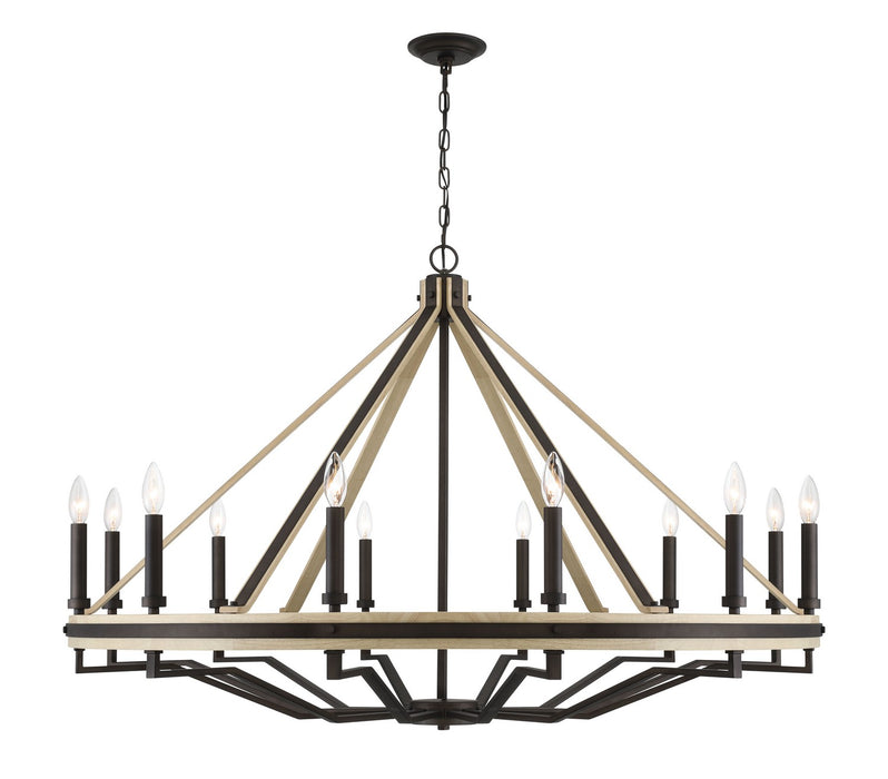 Minka-Lavery 2629-860 12 Light Chandelier, Dark Bronze