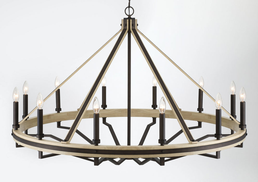 Minka-Lavery 2629-860 12 Light Chandelier, Dark Bronze