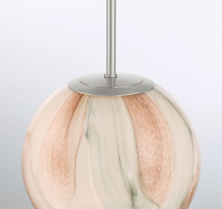 Minka-Lavery 295-84 One Light Pendant, Brushed Nickel