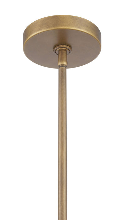 Minka-Lavery 296-741 One Light Pendant, Natural Brass & Dark Matte Coa