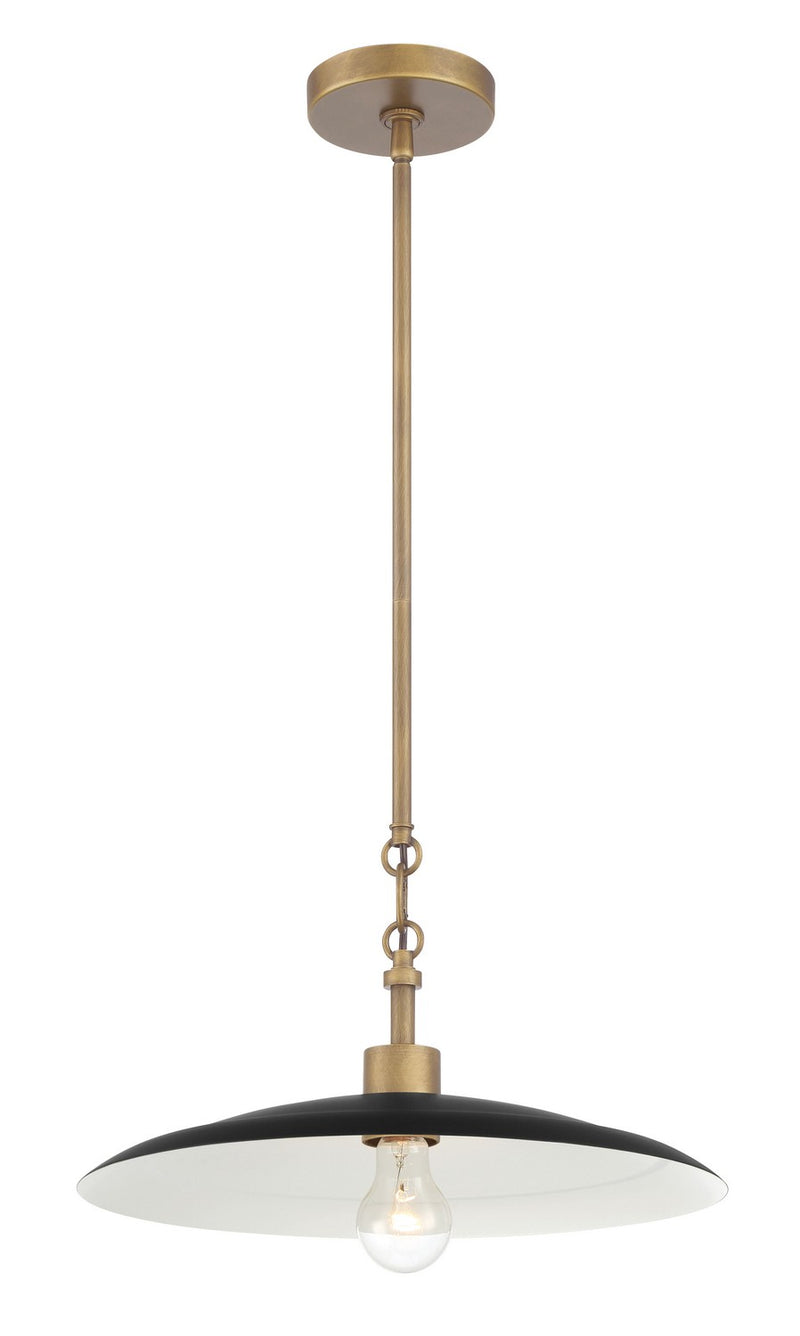 Minka-Lavery 296-858 One Light Pendant, Natural Brass
