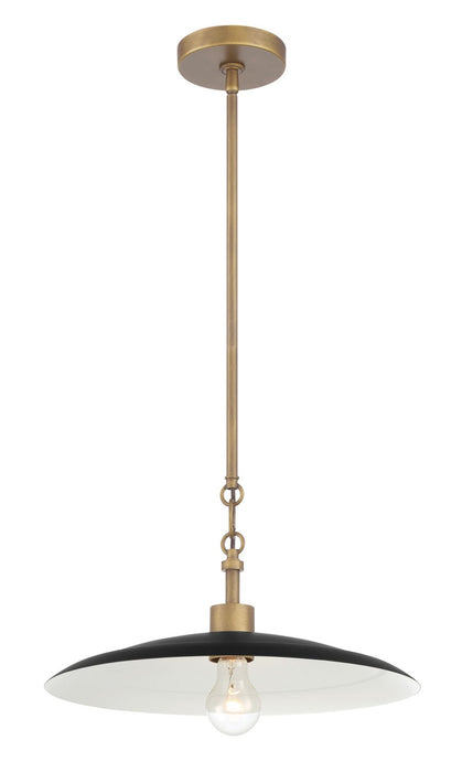 Minka-Lavery 296-858 One Light Pendant, Natural Brass