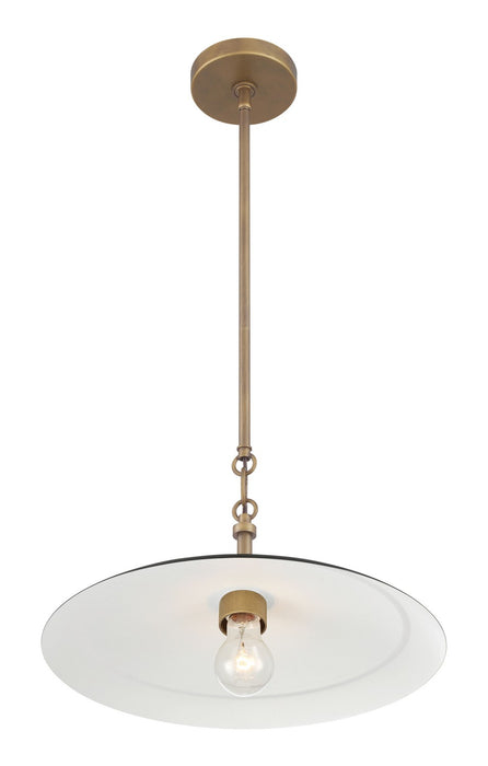 Minka-Lavery 296-858 One Light Pendant, Natural Brass