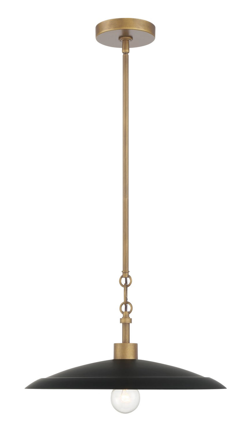Minka-Lavery 296-858 One Light Pendant, Natural Brass