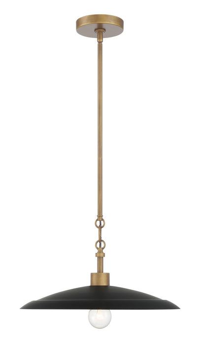Minka-Lavery 296-858 One Light Pendant, Natural Brass
