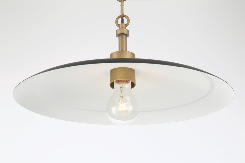 Minka-Lavery 296-858 One Light Pendant, Natural Brass