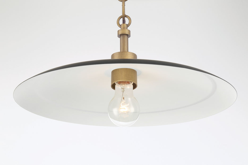 Minka-Lavery 296-858 One Light Pendant, Natural Brass