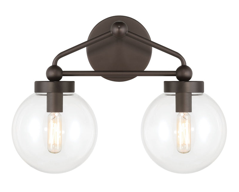 Minka-Lavery 2972-860 Two Light Vanity, Dark Bronze