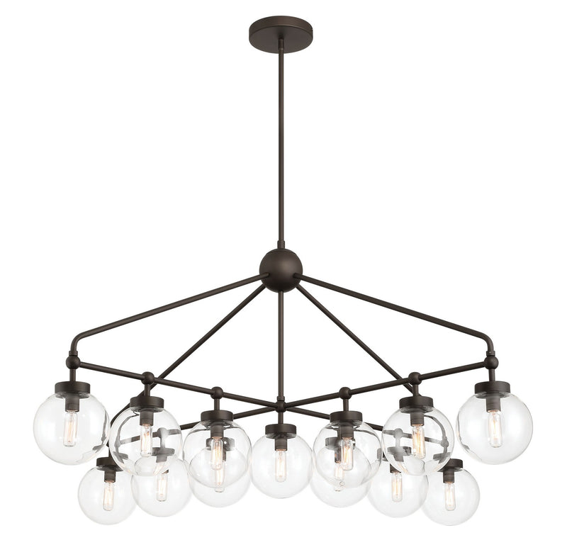 Minka-Lavery 2975-860 13 Light Chandelier, Dark Bronze