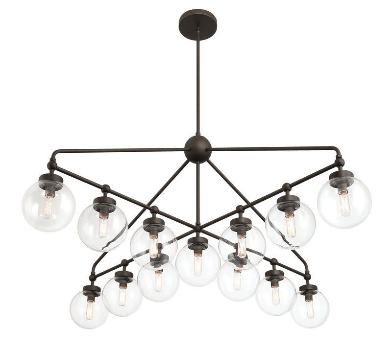 Minka-Lavery 2975-860 13 Light Chandelier, Dark Bronze