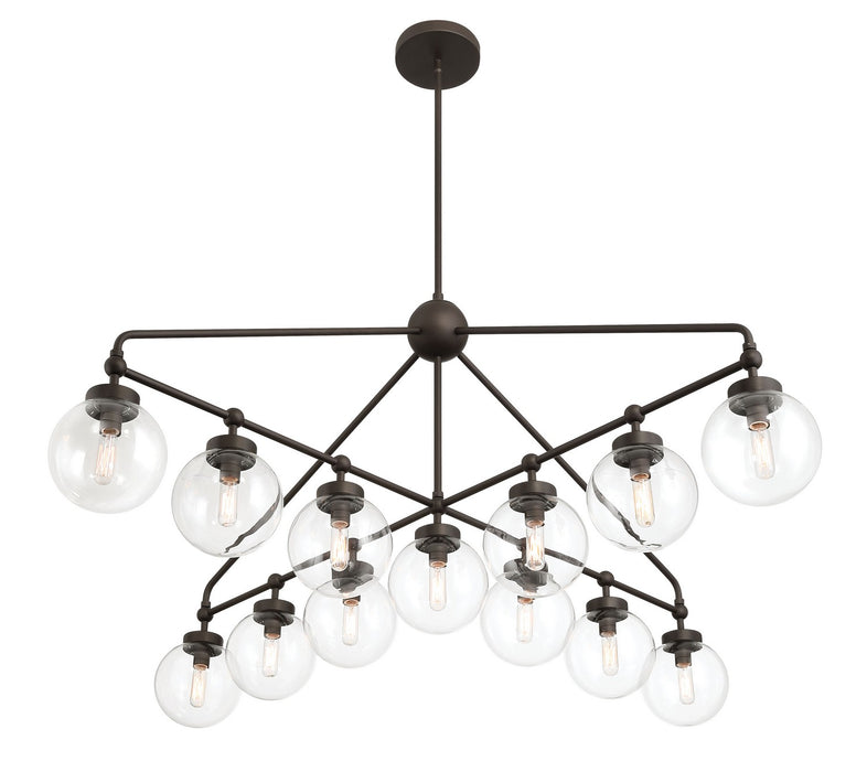 Minka-Lavery 2975-860 13 Light Chandelier, Dark Bronze