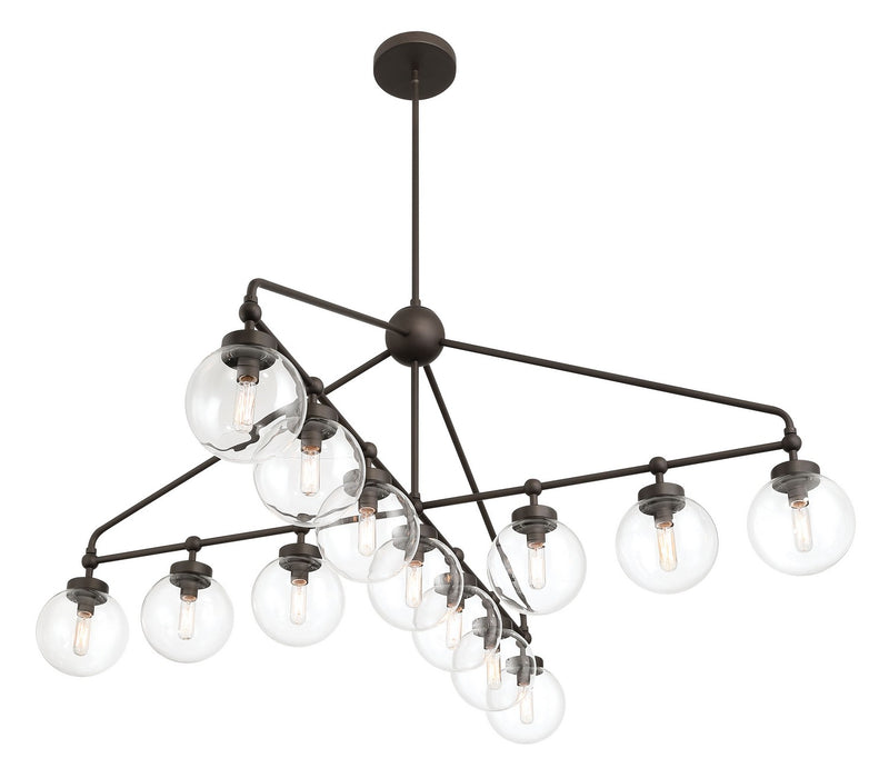 Minka-Lavery 2975-860 13 Light Chandelier, Dark Bronze