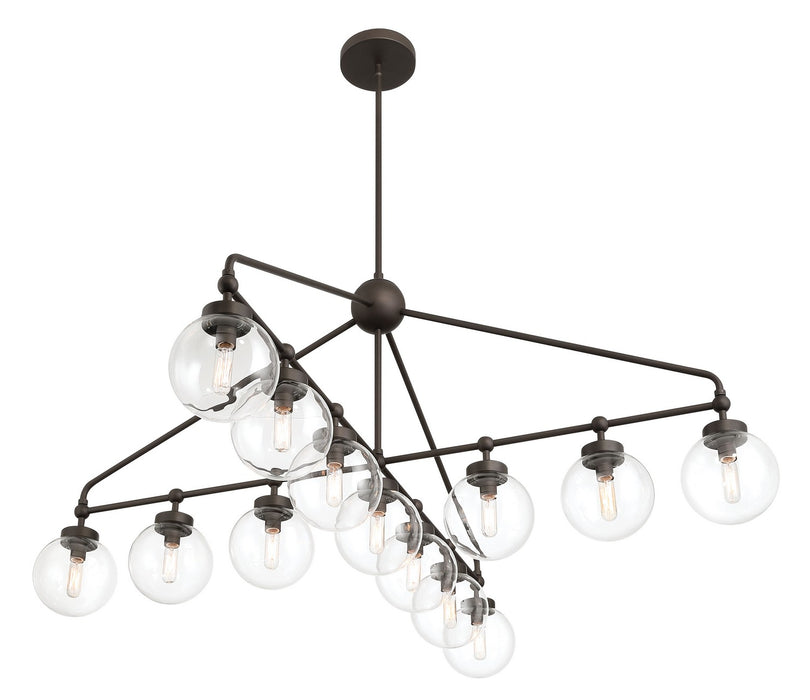 Minka-Lavery 2975-860 13 Light Chandelier, Dark Bronze