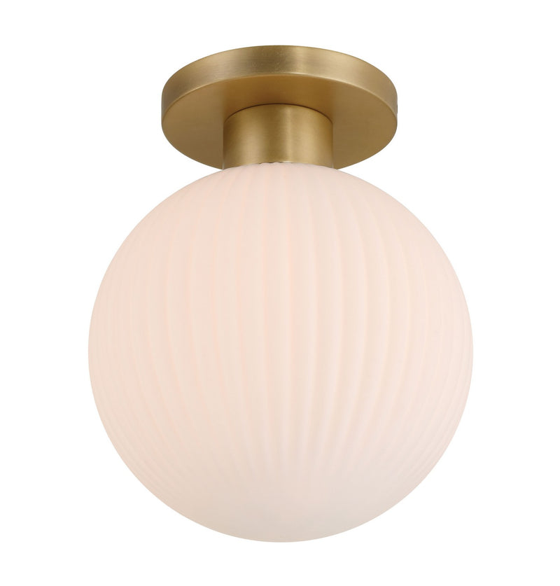 Minka-Lavery 2995-732 One Light Flush Mount, Legacy Brass