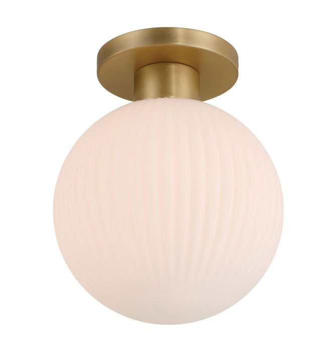 Minka-Lavery 2995-732 One Light Flush Mount, Legacy Brass