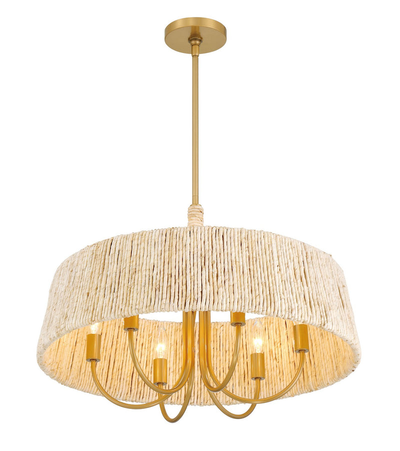 Minka-Lavery 3605-732 Six Light Pendant, Legacy Brass
