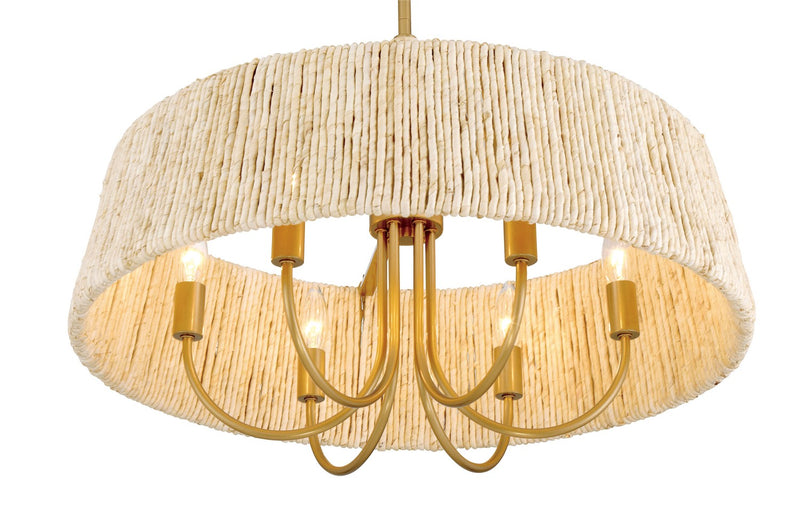 Minka-Lavery 3605-732 Six Light Pendant, Legacy Brass