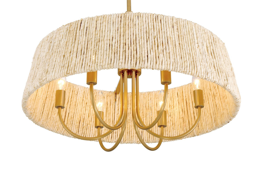 Minka-Lavery 3605-732 Six Light Pendant, Legacy Brass