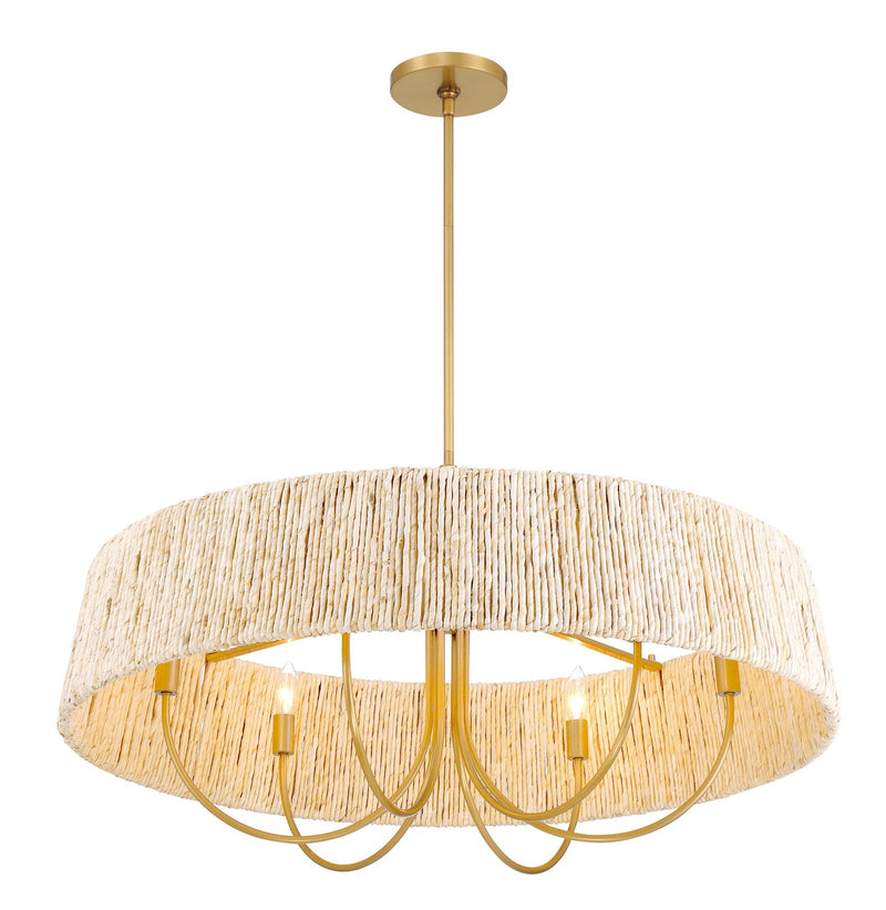 Minka-Lavery 3606-732 Six Light Pendant, Legacy Brass