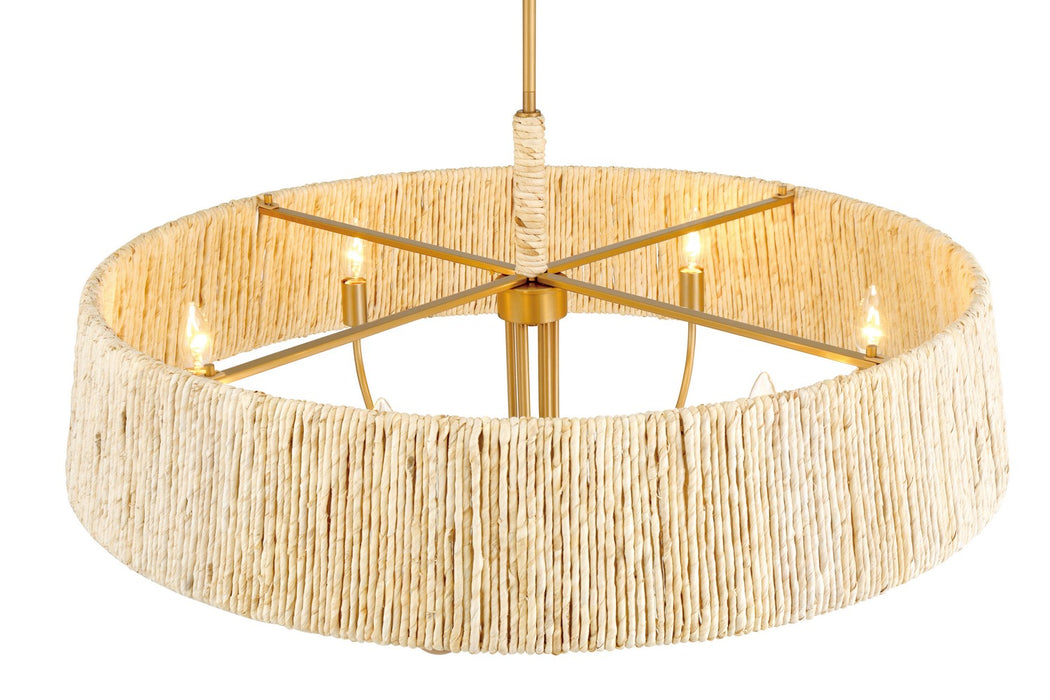 Minka-Lavery 3606-732 Six Light Pendant, Legacy Brass