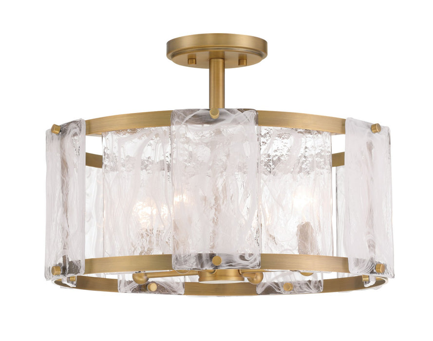 Minka-Lavery 3635-732 Four Light Semi Flush Mount, Legacy Brass