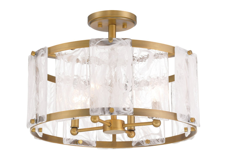 Minka-Lavery 3635-732 Four Light Semi Flush Mount, Legacy Brass