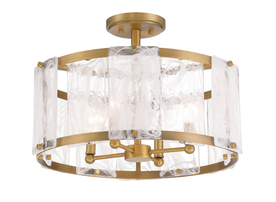 Minka-Lavery 3635-732 Four Light Semi Flush Mount, Legacy Brass