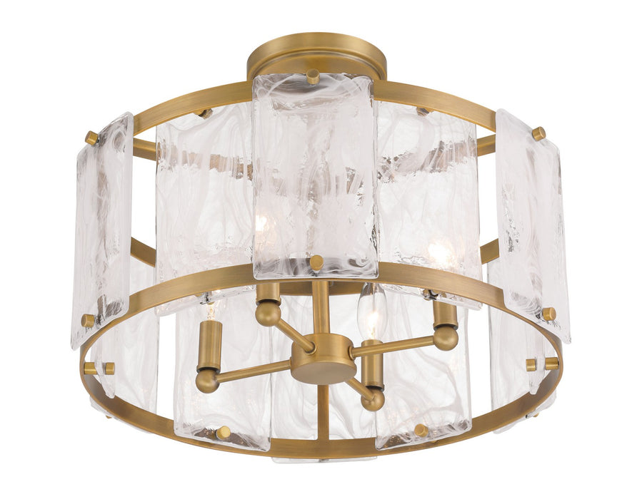 Minka-Lavery 3635-732 Four Light Semi Flush Mount, Legacy Brass