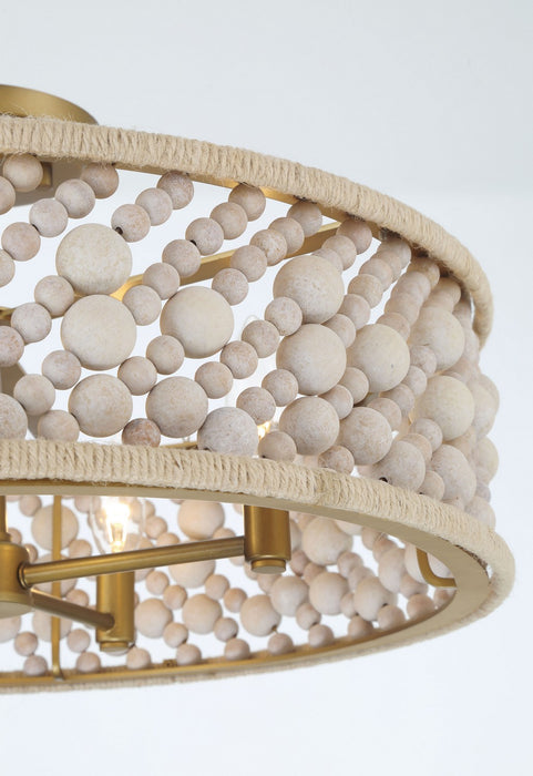 Minka-Lavery 3645-870 Four Light Semi Flush Mount, Legacy Brass (Painted)