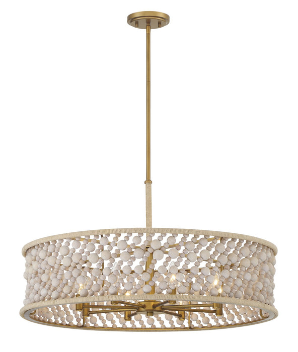Minka-Lavery 3646-870 Eight Light Pendant, Legacy Brass (Painted)
