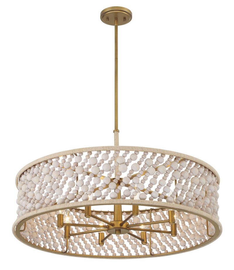 Minka-Lavery 3646-870 Eight Light Pendant, Legacy Brass (Painted)