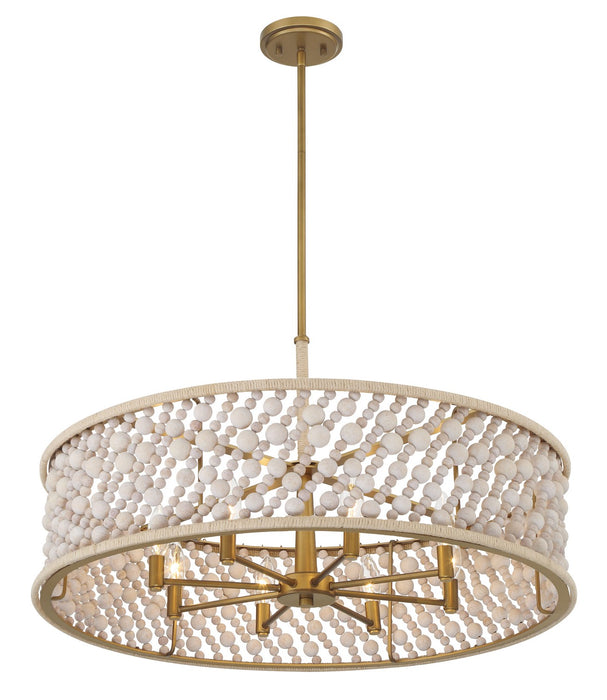 Minka-Lavery 3646-870 Eight Light Pendant, Legacy Brass (Painted)