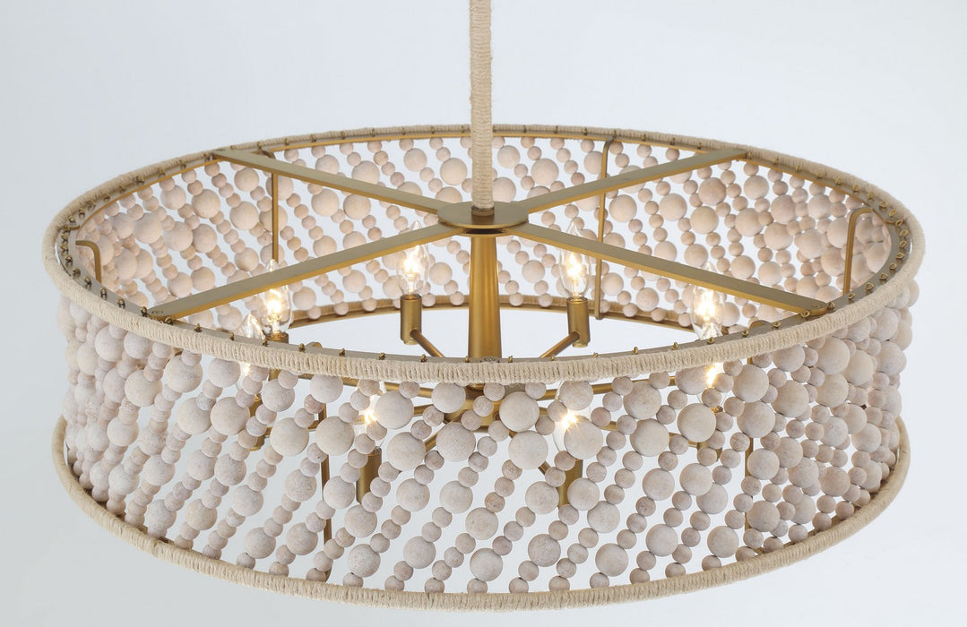 Minka-Lavery 3646-870 Eight Light Pendant, Legacy Brass (Painted)