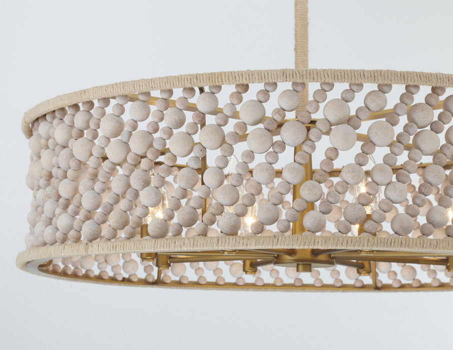 Minka-Lavery 3646-870 Eight Light Pendant, Legacy Brass (Painted)
