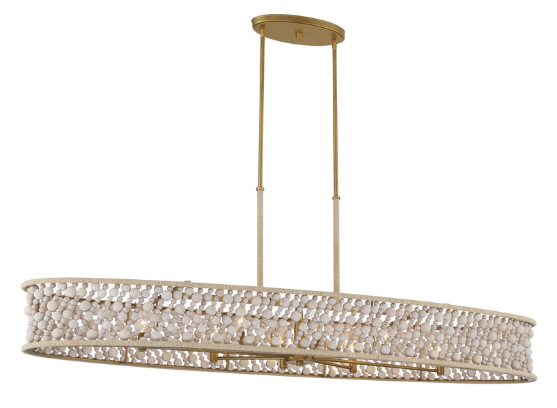 Minka-Lavery 3647-870 Eight Light Island Pendant, Legacy Brass (Painted)