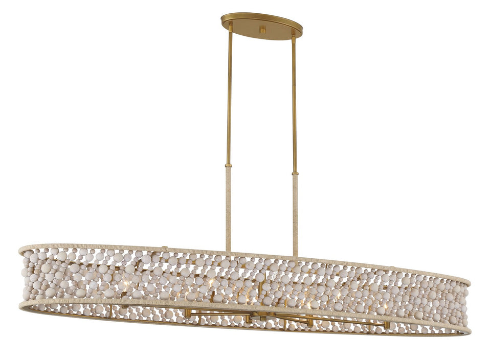 Minka-Lavery 3647-870 Eight Light Island Pendant, Legacy Brass (Painted)
