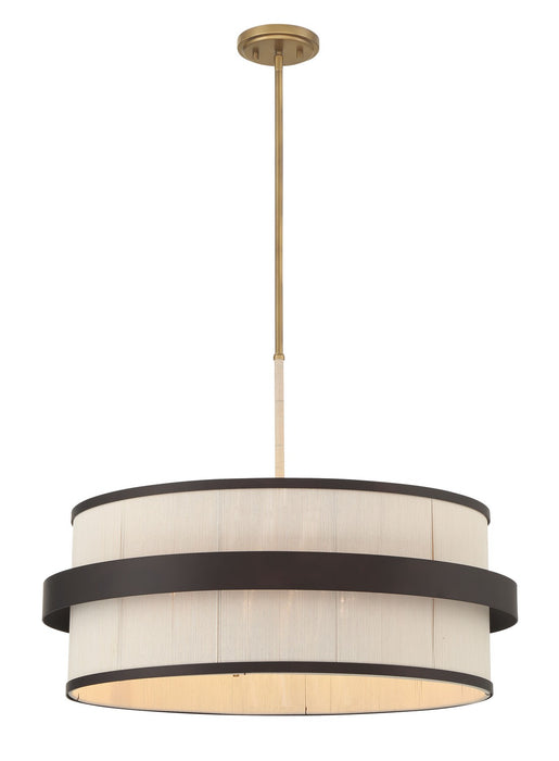 Minka-Lavery 3686-886 Six Light Pendant, Legacy Brass (Painted) & Dark