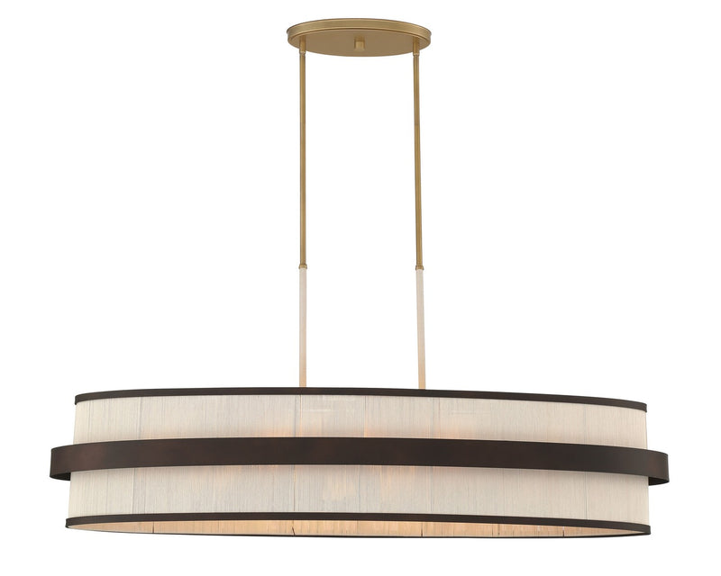Minka-Lavery 3687-886 Eight Light Island Pendant, Legacy Brass (Painted) & Dark