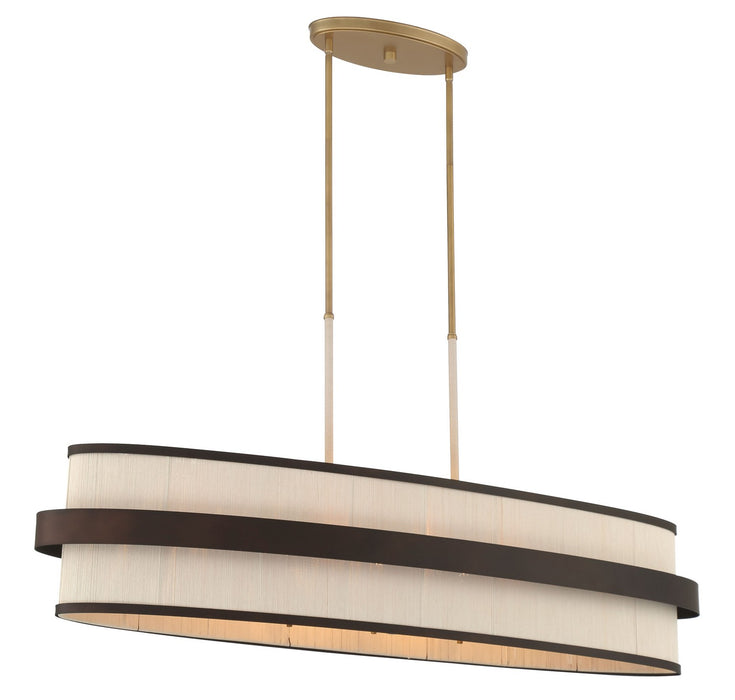 Minka-Lavery 3687-886 Eight Light Island Pendant, Legacy Brass (Painted) & Dark