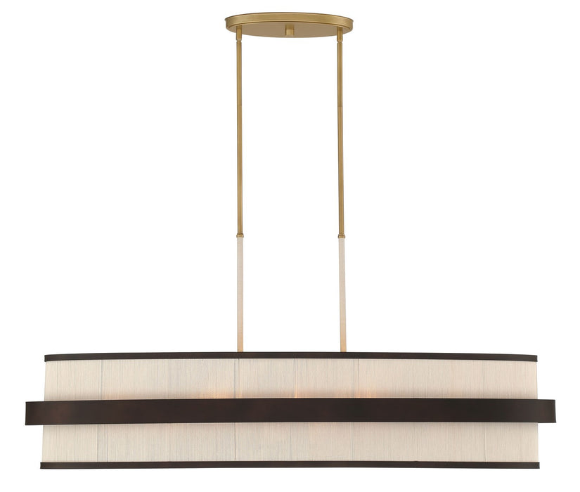 Minka-Lavery 3687-886 Eight Light Island Pendant, Legacy Brass (Painted) & Dark